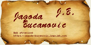 Jagoda Bučanović vizit kartica